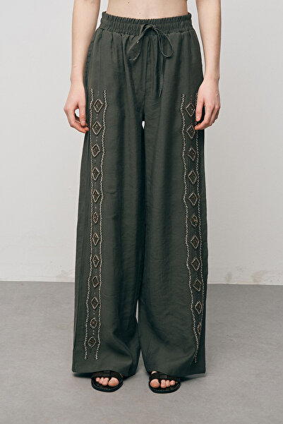 Orfeo Negro Women's Ethnic Sparkle Embroidery and Sequined Luxury Liyosel Pal...