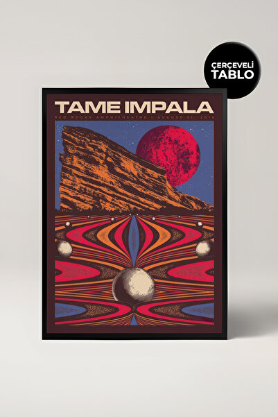 House Gorgeous Tame Impala No:4 Konser Tasarımlı Retro Çerçeveli Poster Tablo