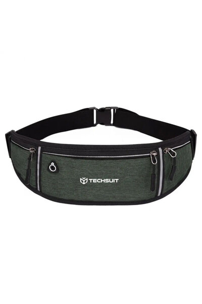 Techsuit Curea de alergare CWB3 pentru bărbați/femei, verde