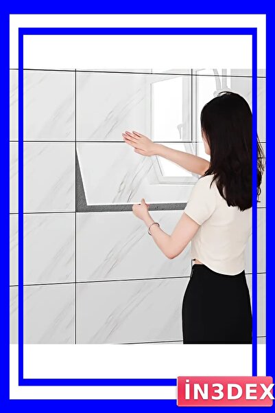 İN3DEX Kendinden Yapışkanlı Duvar Kaplama Mermer Desenli 60x30cm