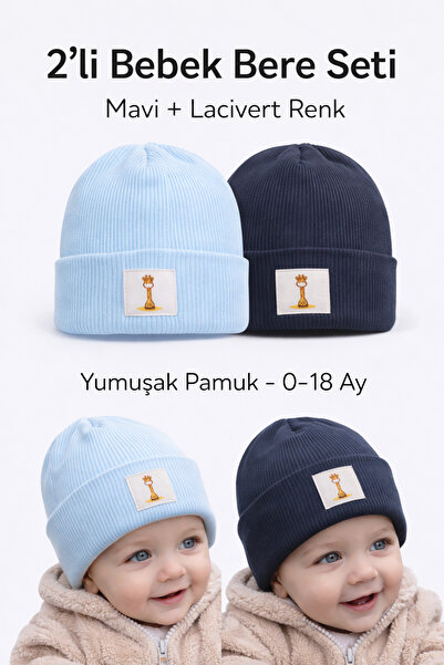 LittlePoffy Căciuliță de iarnă pentru copii, pachet de 2, 6 luni-24 luni