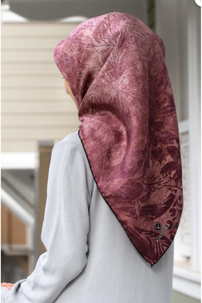 Vissona Μεταξωτό μαντήλι Tivil σε χρώμα πούδρας IST 8408 - 0019 Γεωμετρικό σχ...