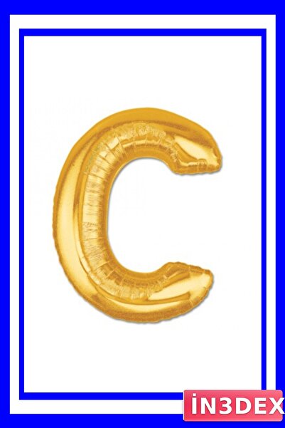 İN3DEX بالون من الفويل على شكل حرف عملاق بارتفاع 90 سم لتزيين الحفلات