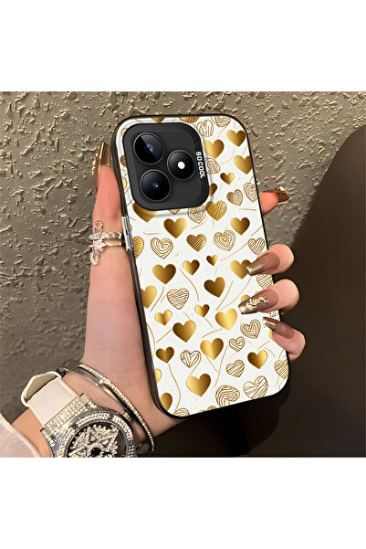 Hontinga حافظة هاتف من السيليكون ذات حافة صلبة ومضادة للسقوط ونمط قلب متوافقة...