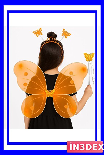 İN3DEX مجموعة إكسسوارات الحفلات على شكل أجنحة الفراشة بعرض 50 سم