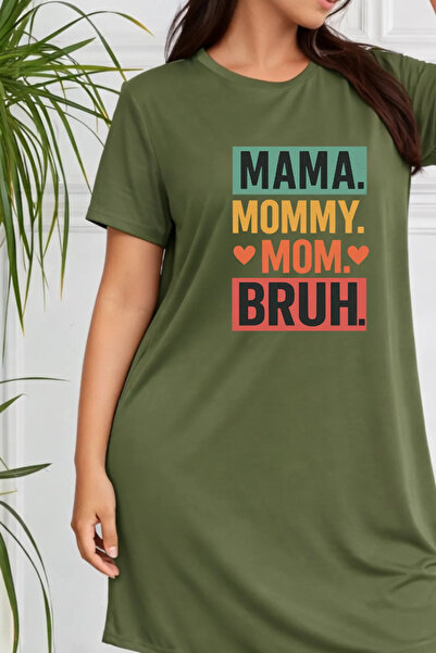 Pink Sky Rochie tricou cu mânecă scurtă pentru femei de mărime mare, cu decol...