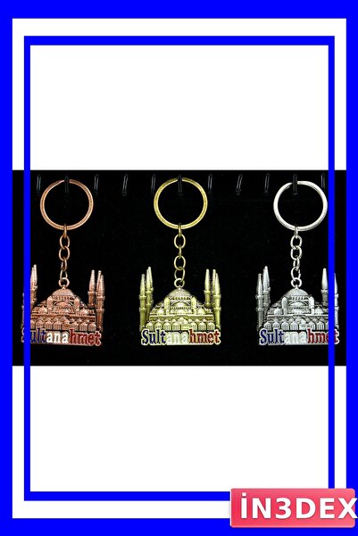 İN3DEX Istanbul Sultanahmet Figured Metal Keychain Decorative Accessory