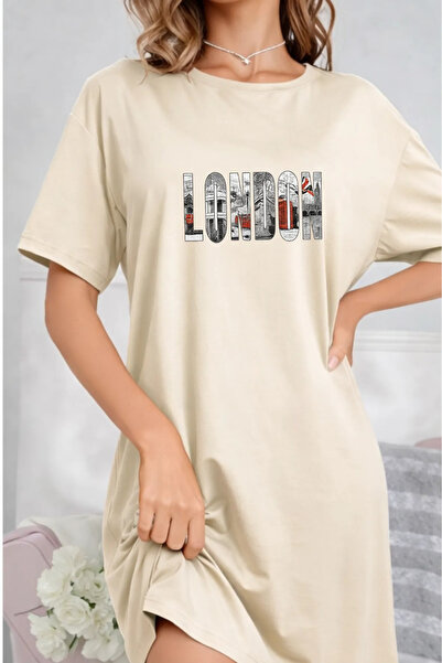 Pink Sky Rochie tricou cu mânecă scurtă pentru femei de mărime mare, cu decol...