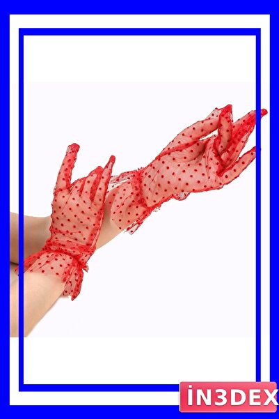 İN3DEX قفازات قصيرة من التول قماش قابل للتمدد قابلة للتمدد