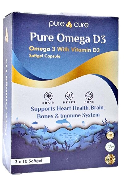 Pure 30 كبسولة جيلاتينية من أوميغا دي 3