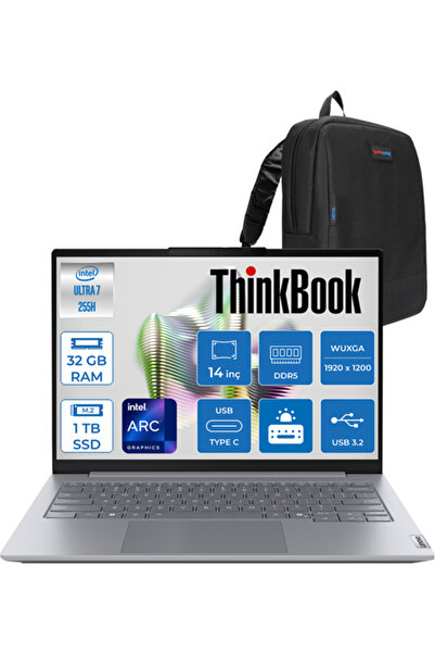 LENOVO Thinkbook 14 G8 Ial Ultra 7 255H 32GB Ddr5 1tb SSD 14" Wuxga IPS W11HO...