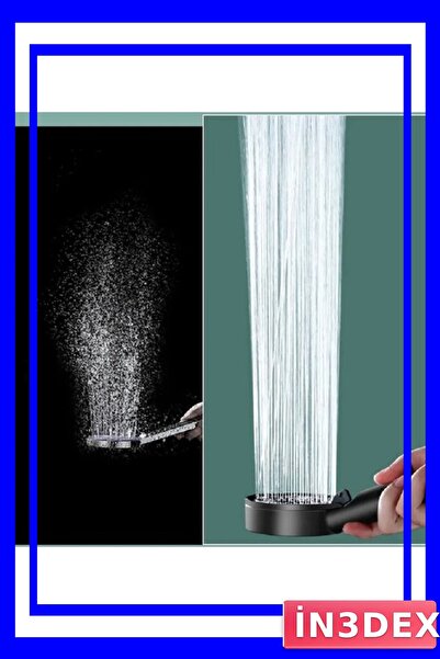 İN3DEX 5-Function Shower Head Black Color Water Saving