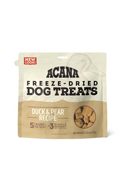 Acana مكافآت مجففة بالتجميد للكلاب بنكهة البط والكمثرى
