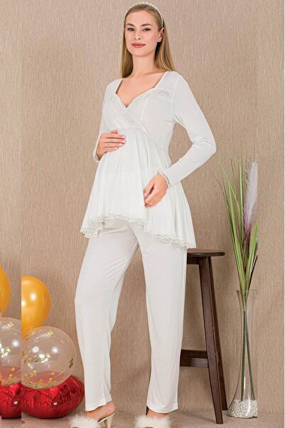 REN Set de pijamale pentru femei gravide cu mâneci lungi, 2 piese