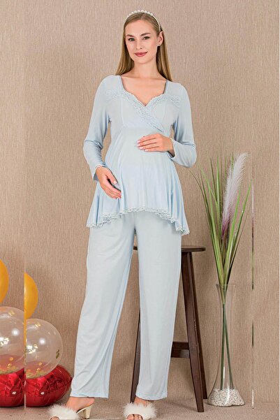 REN Set de pijamale pentru femei gravide cu mâneci lungi, 2 piese