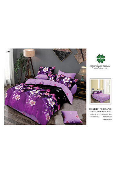 ANATOLIATEKSTILE Lenjerie de Pat Finet 6 Piese, Set Complet Matrimonial, Mode...