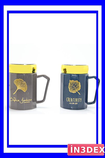 İN3DEX Porcelain Cup Hot Drink Holder with Mirror Cover