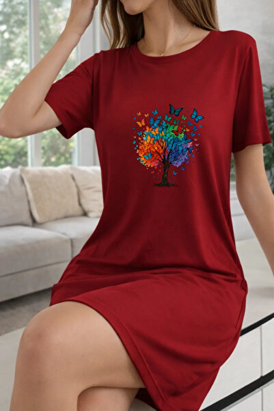 Pink Sky Rochie tricou cu mânecă scurtă pentru femei de mărime mare, cu decol...