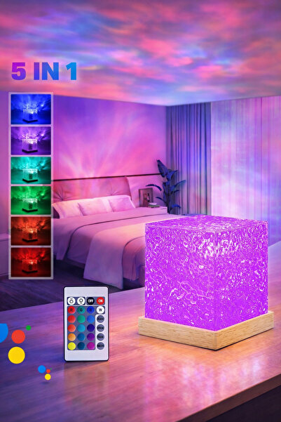 Generic USB Dynamic Water Pattern LED Night Light with Touch Control and RGB ...