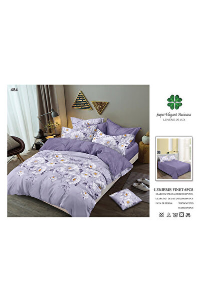 ANATOLIATEKSTILE Спално бельо Finet 6 части, пълен комплект за двойка, модере...