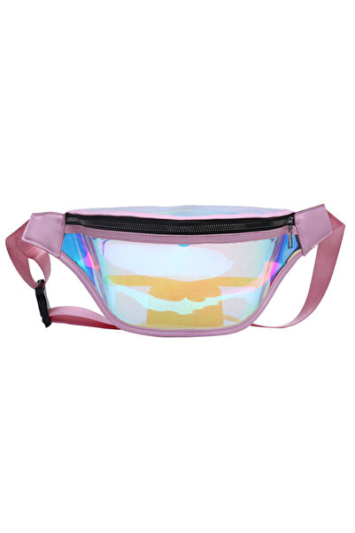 Techsuit Shiny Transparent Women's Waist Bag CWB2, Pink