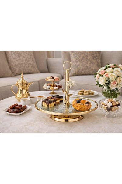 Dania 🍰✨ Metal and glass dessert and cake serving stand – 35x35 cm | Perfect...