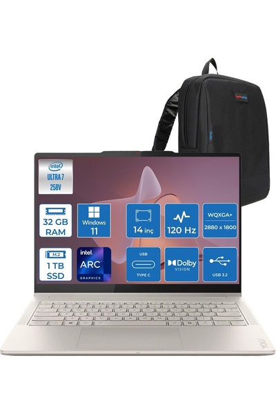 LENOVO Yoga 7 2-In-1 14ILL10 Ultra 7 258V 32GB 1tb SSD W11PRO OLED 14" Dokunm...