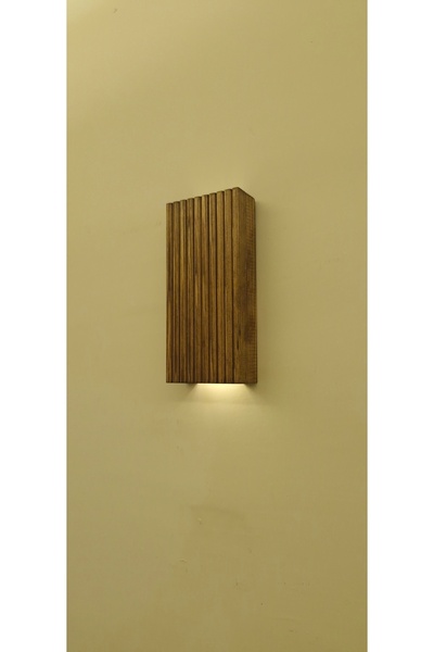 DDTREND Ahşap Dekoratif Ledli Aplik Duvar Balkon Antre Aksesuarı Otel Cafe Vi...