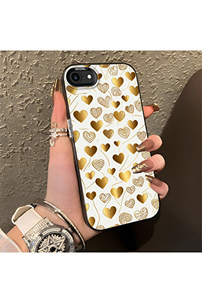 Hontinga حافظة هاتف من السيليكون ذات حافة صلبة ومضادة للسقوط بنمط قلب متوافقة...