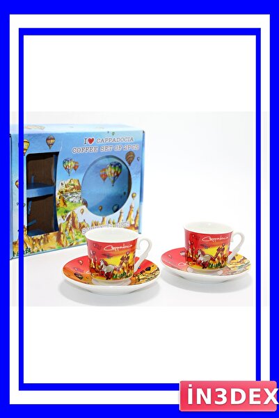 İN3DEX Porcelain Regional Patterned Double Cup Set