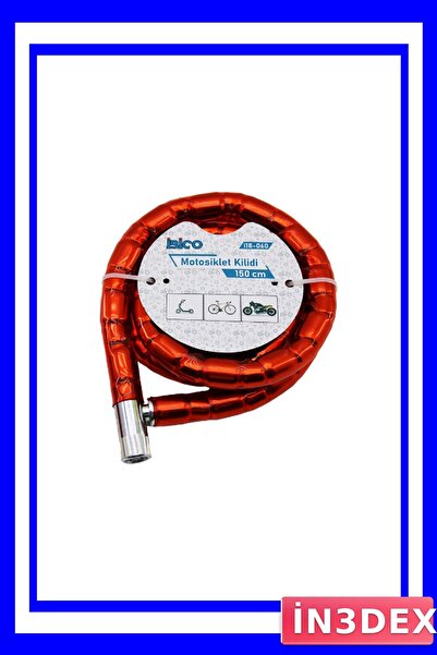 İN3DEX قفل دراجة حلزوني بطول 150 سم وسمك 22 مم