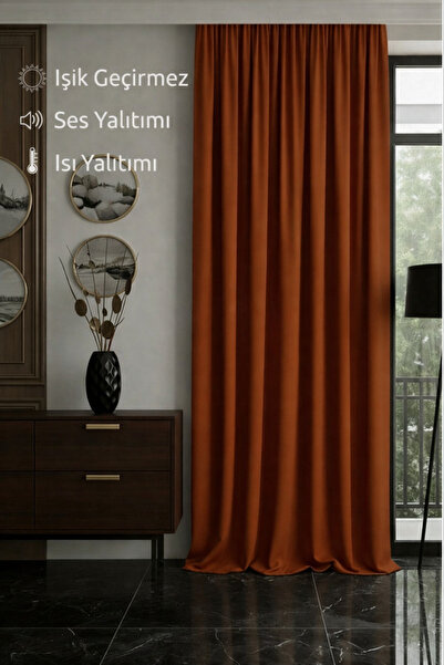 DEVRİM OLİVYA TEKSTİL KİREMİT Blackout Затемнювальна штора ширина x довжина -...