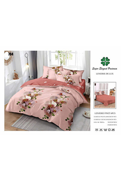 ANATOLIATEKSTILE Lenjerie de Pat Finet 6 Piese, Set Complet Matrimonial, Mode...