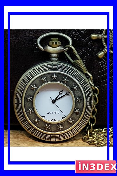 İN3DEX Nostalgic Chain Pocket Watch 4.5cm Diameter Metal Body