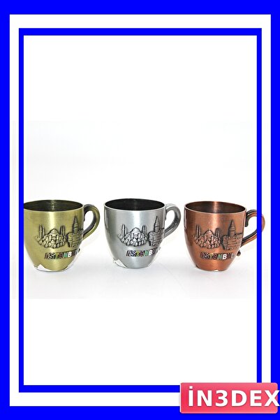 İN3DEX Cultural Patterned Metal Water Cup 5X5 cm