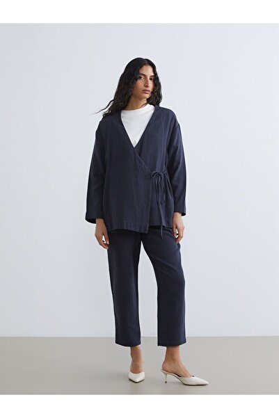 LC Waikiki Carrot Cut Textured Women's Muslin Trousers