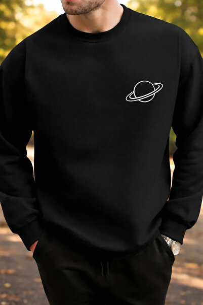 Pink Sky Φούτερ Unisex με τύπωμα με λαιμόκοψη oversized βαμβακερό καθημερινό ...