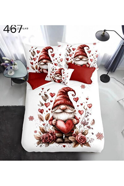 ANATOLIATEKSTILE Finet Bed Linen 6 Pieces, Complete Matrimonial Set, Modern M...