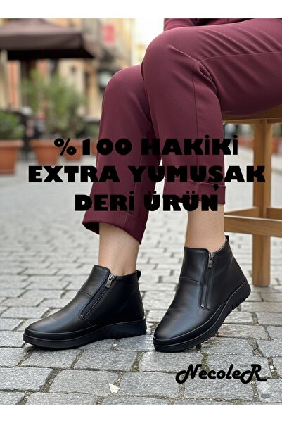 Neco Cizme pentru mamă din piele 100% autentică, extra moi, cu talpă termoizo...