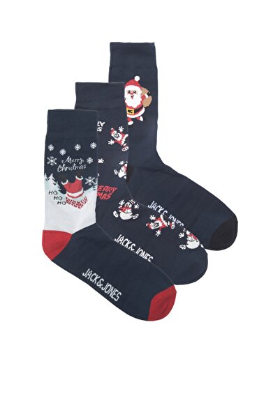 Jack & Jones Jacsanta Xmas Socks Giftbox Șosete bleumarin pentru bărbați - 12...