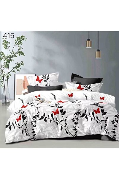 ANATOLIATEKSTILE Finet Bed Linen 6 Pieces, Complete Matrimonial Set, Modern M...