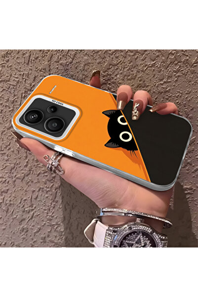 Hontinga Redmi Note 13 Pro Plus+ 5G ile Uyumlu Kılıfı Silikon Kenar Sert Arka...