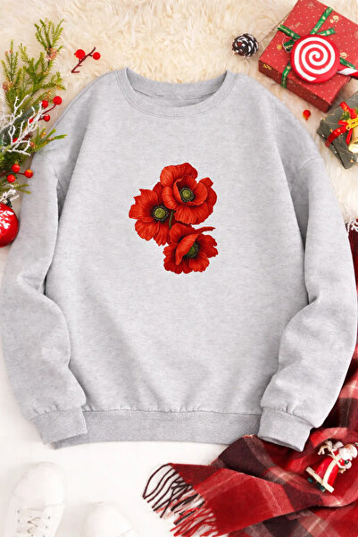 Pink Sky Unisex cu imprimeu guler rotund Swea tricou supradimensionat Bumbac ...