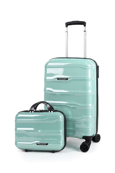 POLO&SKY Azra Model Mint Yeşili PP Polipropilen Kırılmaz 2'li Kabin Boy + Mak...