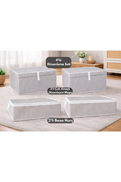 PONÇİK BEBEK 4-Piece Mega Base Drawer Suitcase Organizer Set - Storage and St...