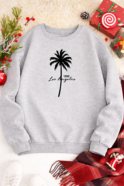 Pink Sky Unisex cu imprimeu guler rotund Swea tricou supradimensionat Bumbac ...