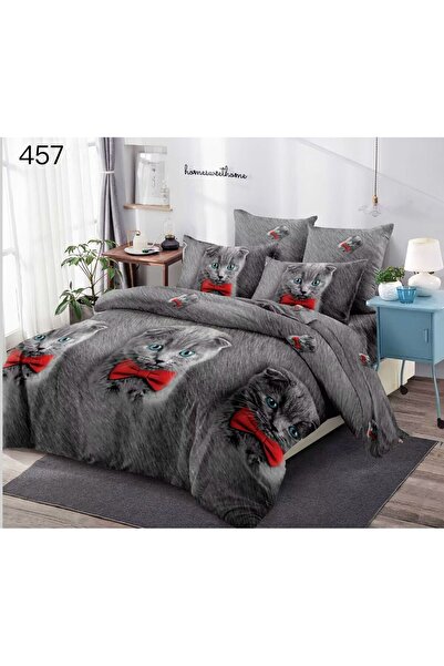 ANATOLIATEKSTILE Finet Bed Linen 6 Pieces, Complete Matrimonial Set, Modern M...