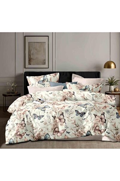ANATOLIATEKSTILE Finet Bed Linen 6 Pieces, Complete Matrimonial Set, Modern M...