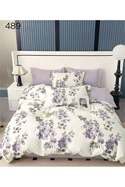 ANATOLIATEKSTILE Finet Bed Linen 6 Pieces, Complete Matrimonial Set, Modern M...