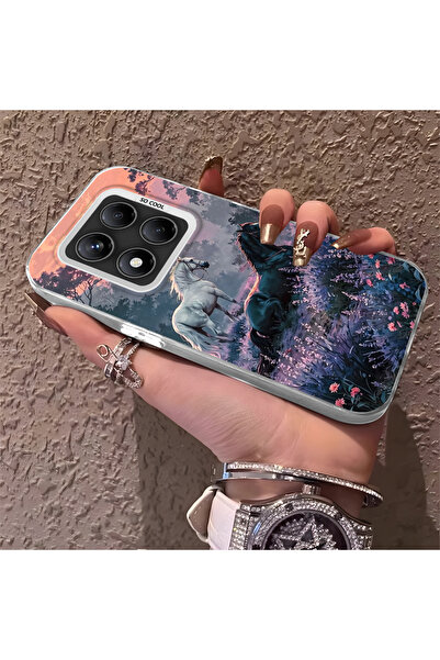 Hontinga حافظة متوافقة مع هاتف Redmi Note 14 Pro 5G مصنوعة من السيليكون بحافة...